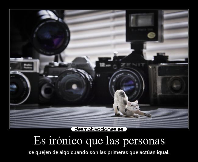 Es irónico que las personas - 