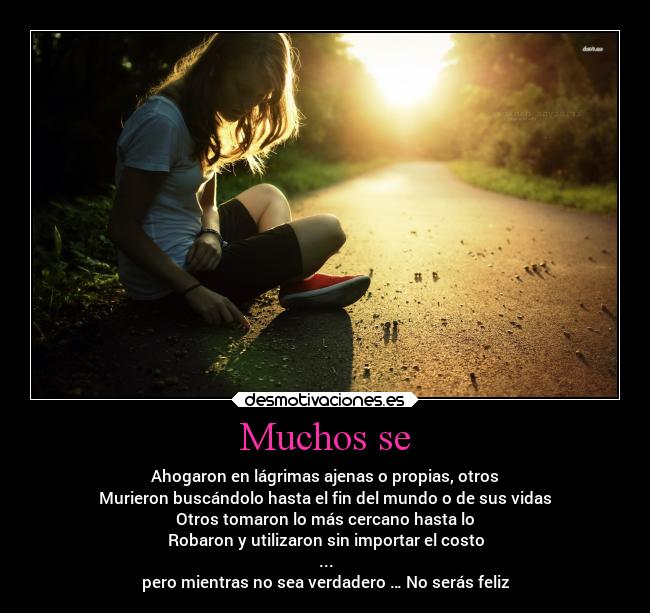 carteles vida mundo alma suenos ahogar muchos lagrimas ajeno morir buscar fin robar utiliza importar costo desmotivaciones