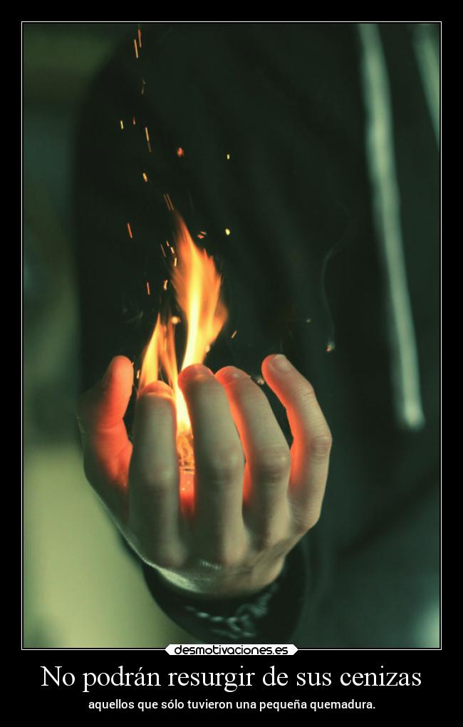 No podrán resurgir de sus cenizas -