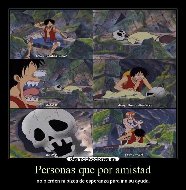 carteles amistad espana anime one piece latino castellano desmotivaciones