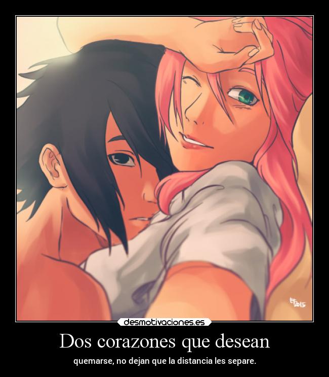 Dos corazones que desean - quemarse, no dejan que la distancia les separe.