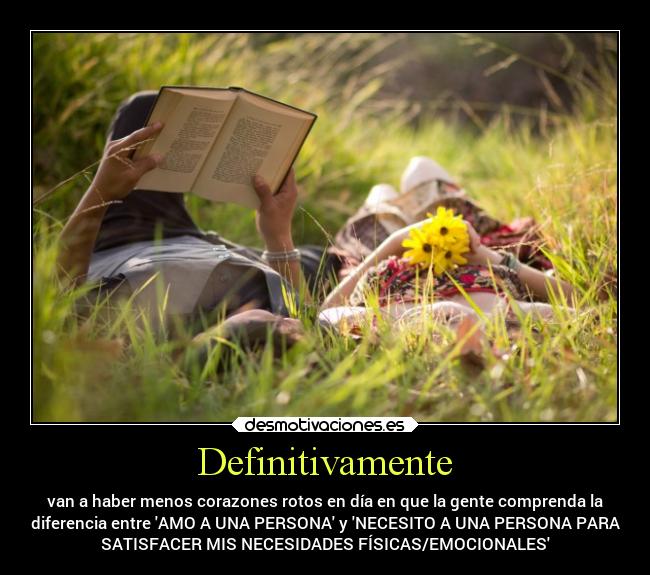 carteles amor necesidad satisfacer fisica emocional persona diferencia desmotivaciones