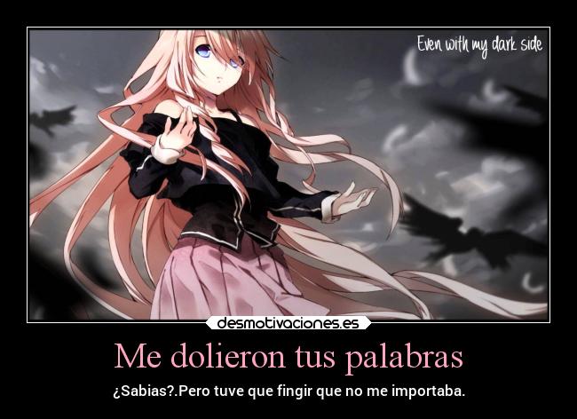 Me dolieron tus palabras - 