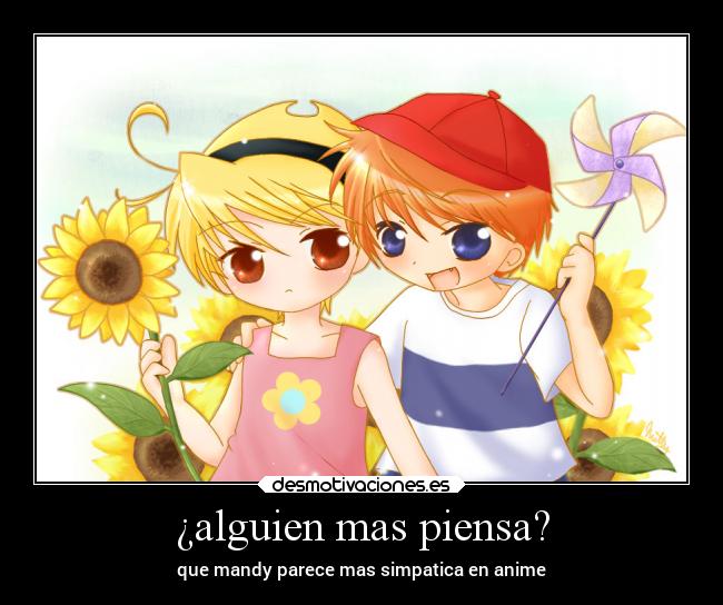 carteles anime mandy simpatia desmotivaciones