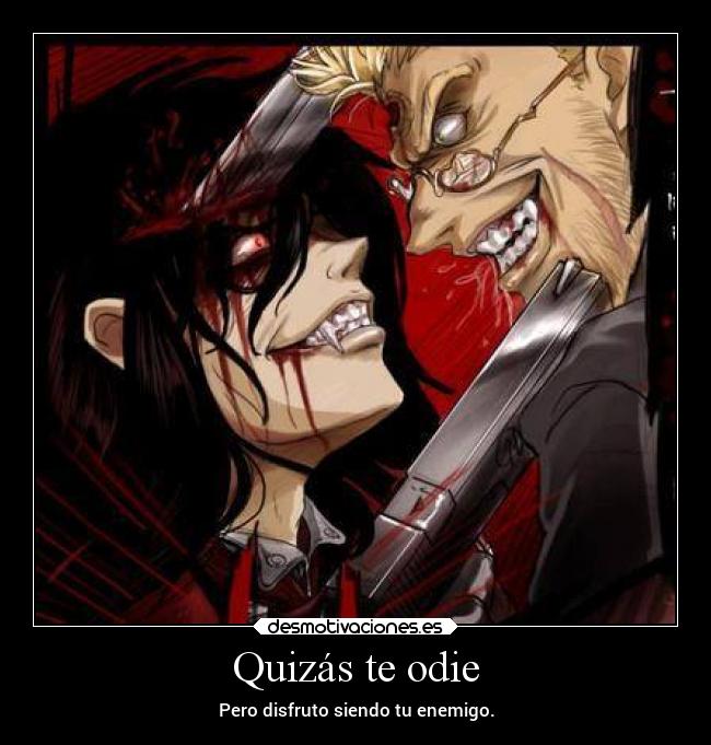 carteles anime manga hellsing alucard alexander anderson victorvandort desmotivaciones