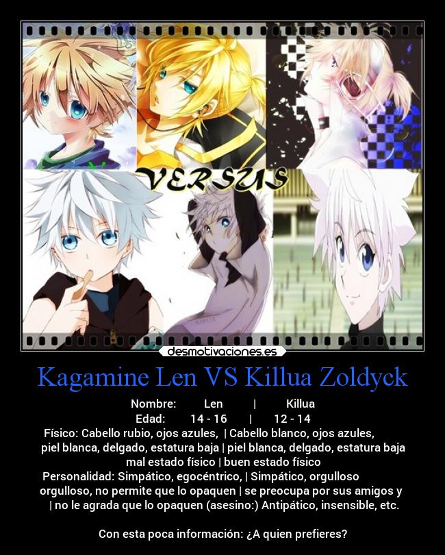 Kagamine Len VS Killua Zoldyck -