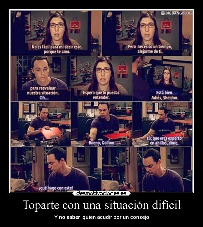 Toparte con una situación difícil -