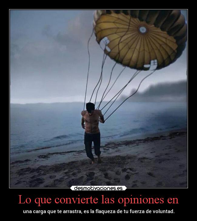 Lo que convierte las opiniones en -