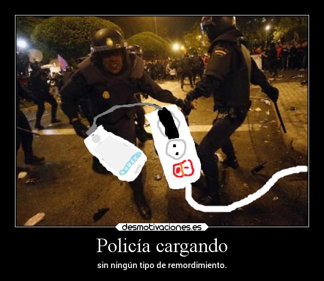 Policía cargando -