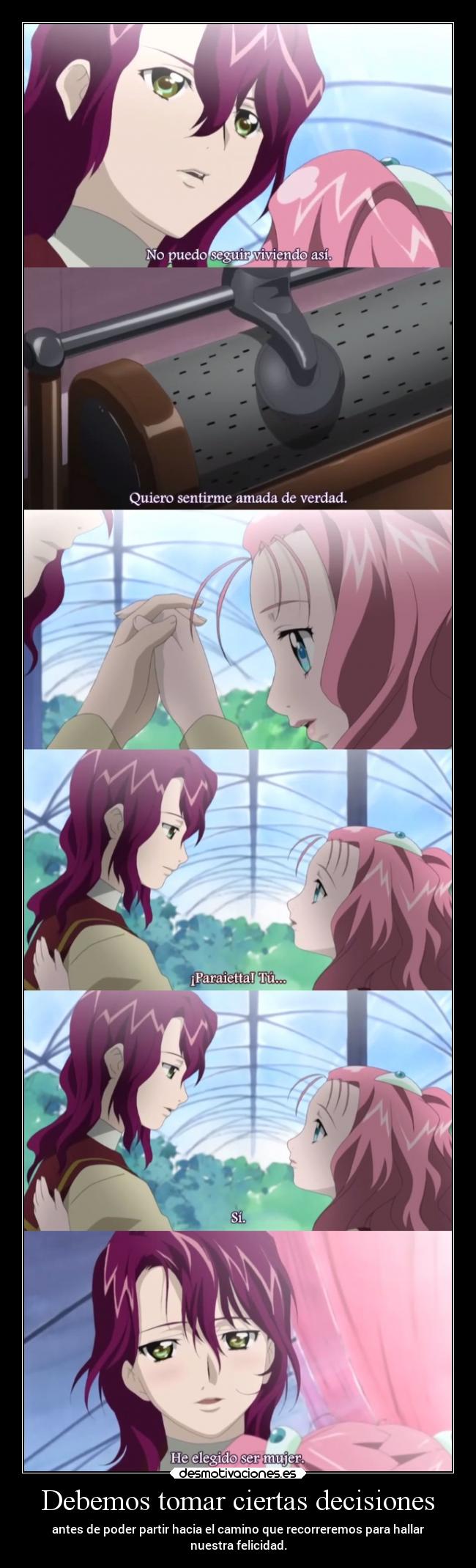 Debemos tomar ciertas decisiones - 