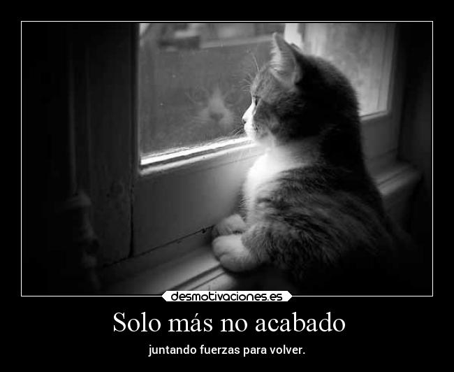 Solo más no acabado - juntando fuerzas para volver.