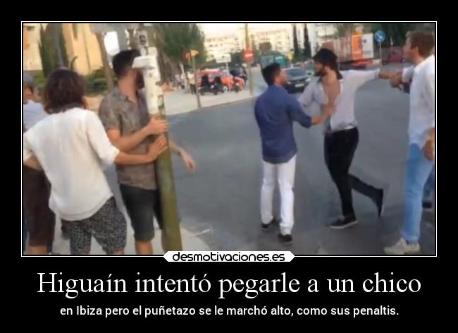 Higuaín intentó pegarle a un chico -