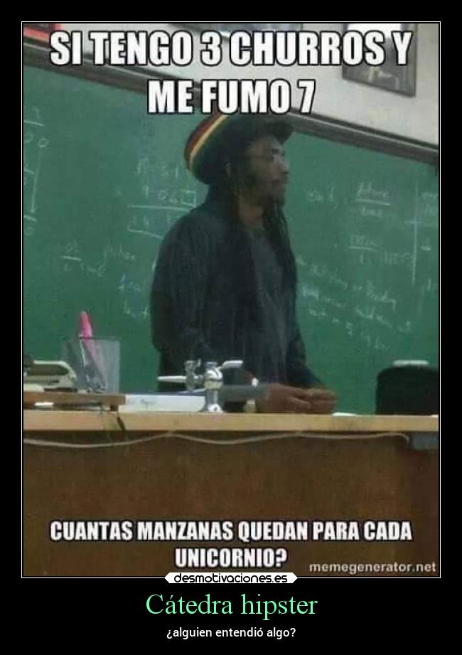 Cátedra hipster - ¿alguien entendió algo?