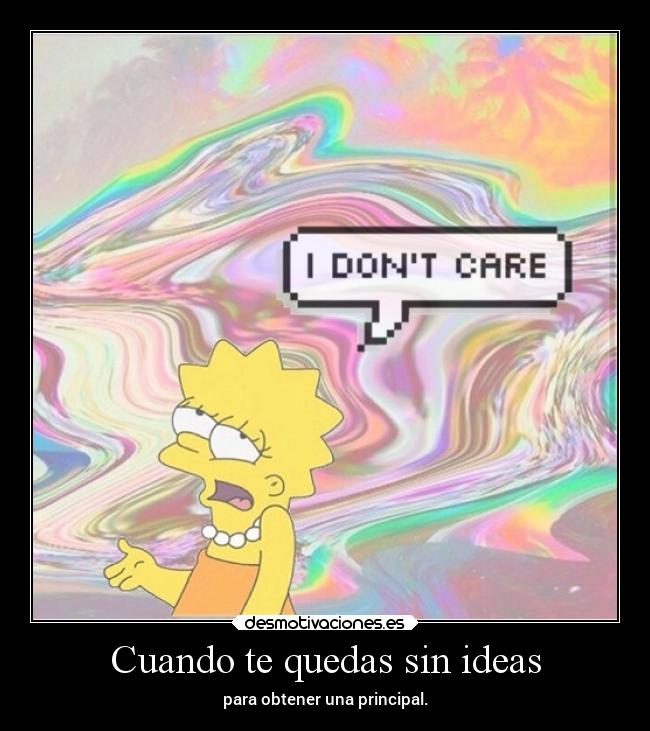 Cuando te quedas sin ideas - para obtener una principal.