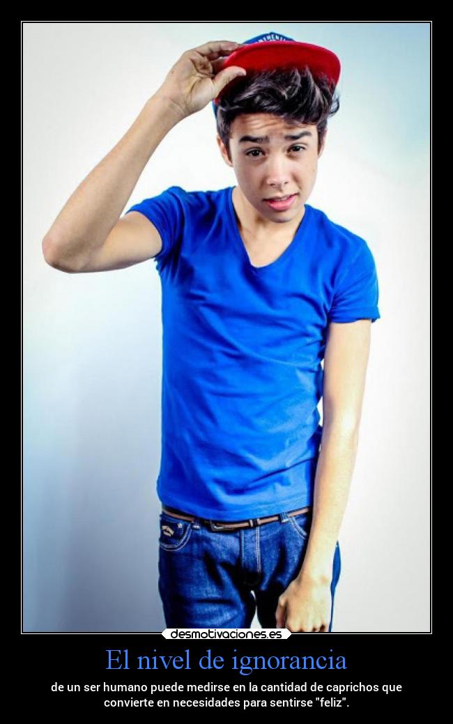 El nivel de ignorancia - de un ser humano puede medirse en la cantidad de caprichos que
convierte en necesidades para sentirse feliz.