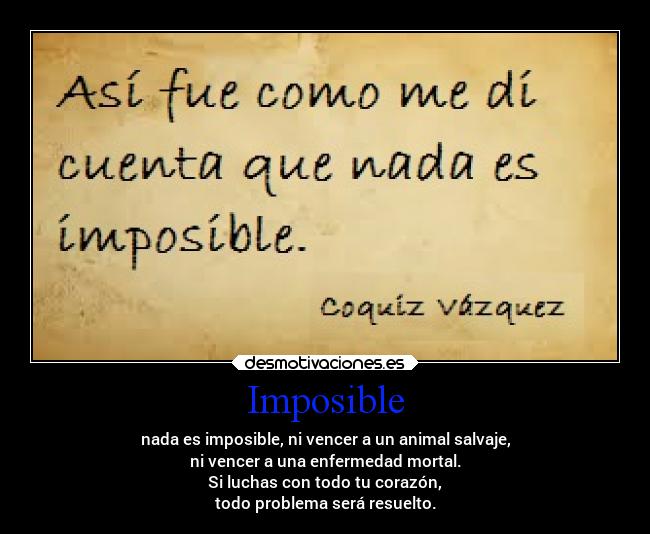 Imposible -