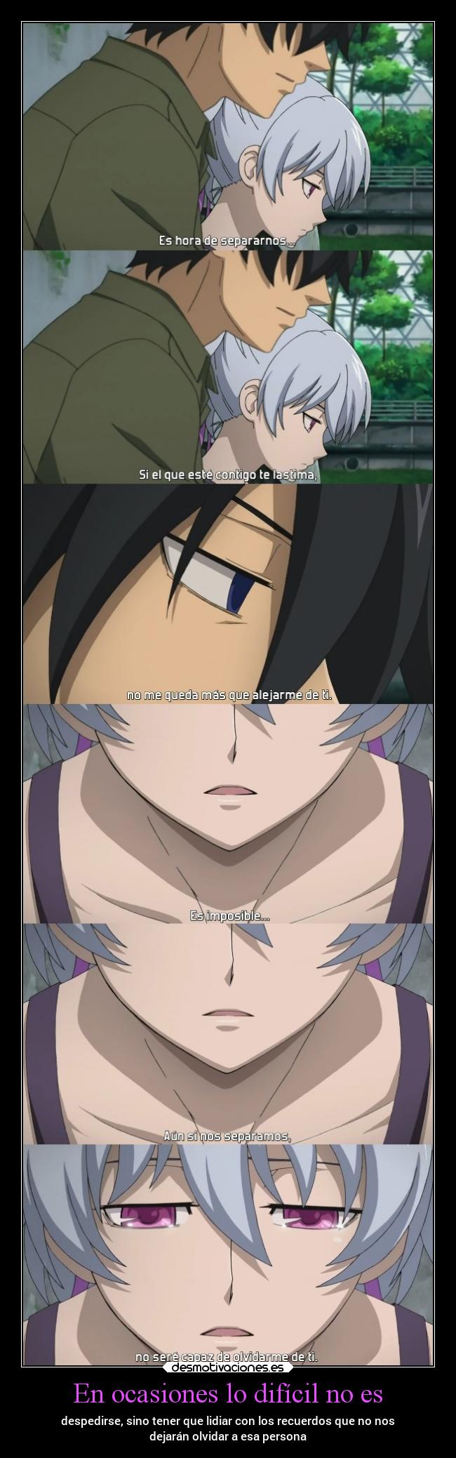 En ocasiones lo difícil no es - despedirse, sino tener que lidiar con los recuerdos que no nos
dejarán olvidar a esa persona