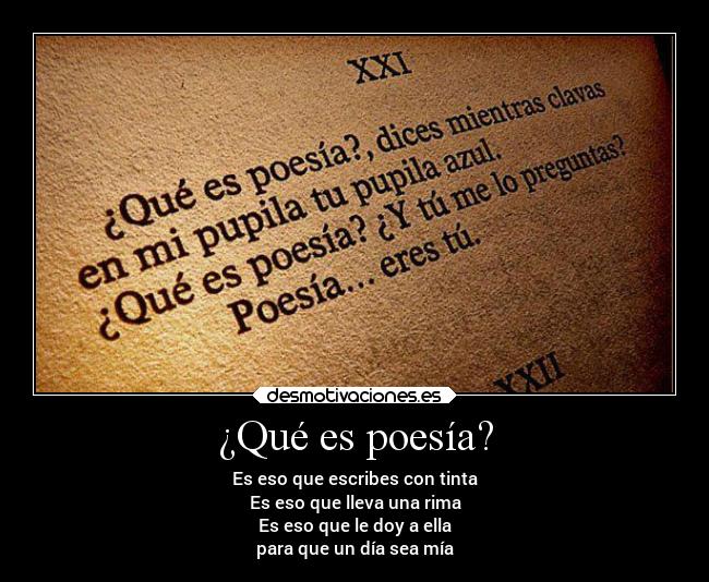 ¿Qué es poesía? - 
