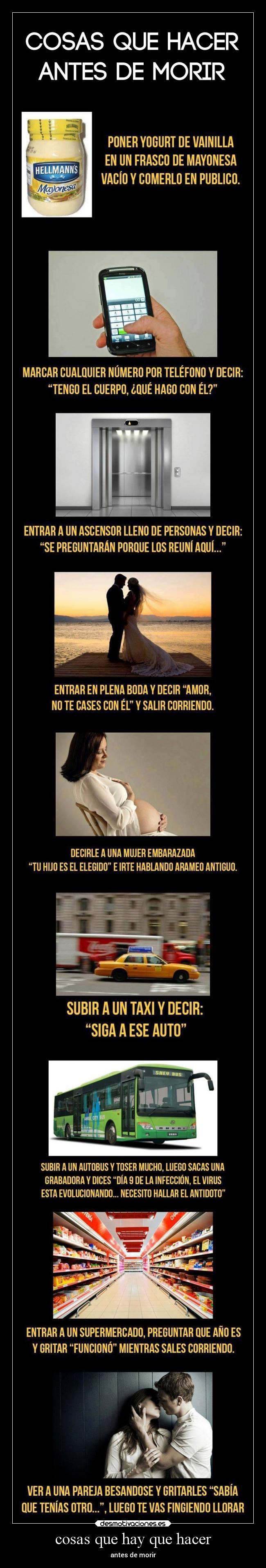 cosas que hay que hacer -