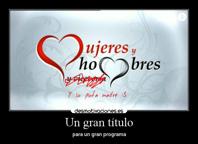 Un gran título - para un gran programa