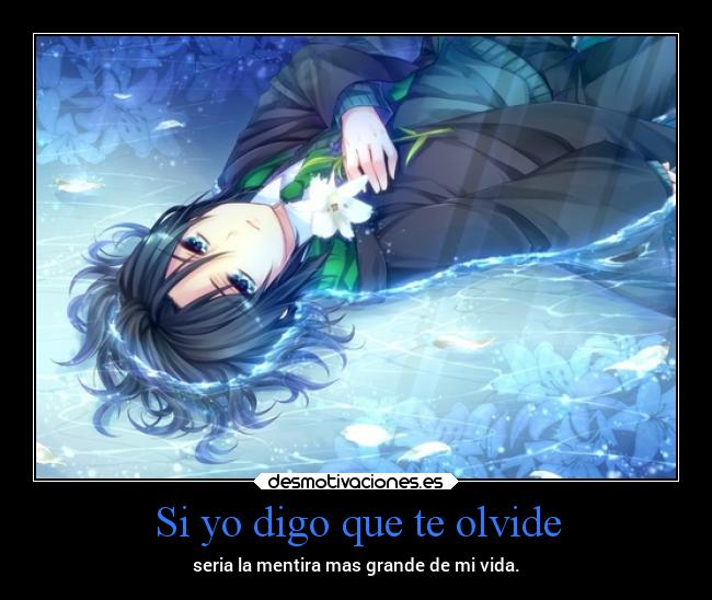Si yo digo que te olvide - seria la mentira mas grande de mi vida.