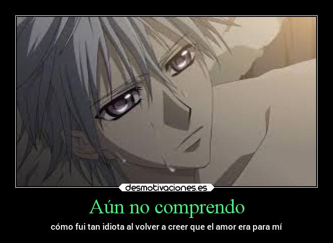 Aún no comprendo - cómo fui tan idiota al volver a creer que el amor era para mí