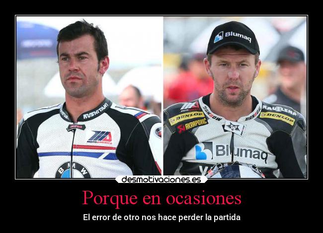 Porque en ocasiones -