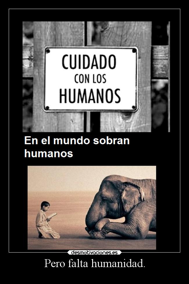 Pero falta humanidad. -
