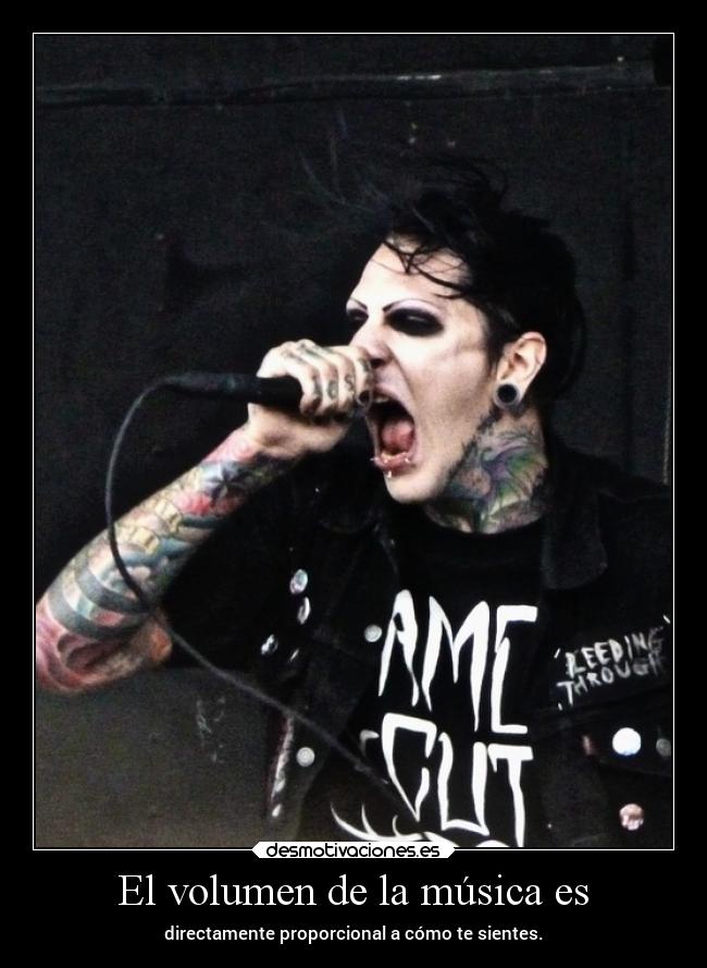 El volumen de la música es -