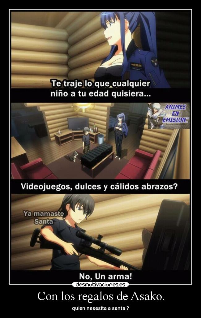 Con los regalos de Asako. - quien nesesita a santa ?