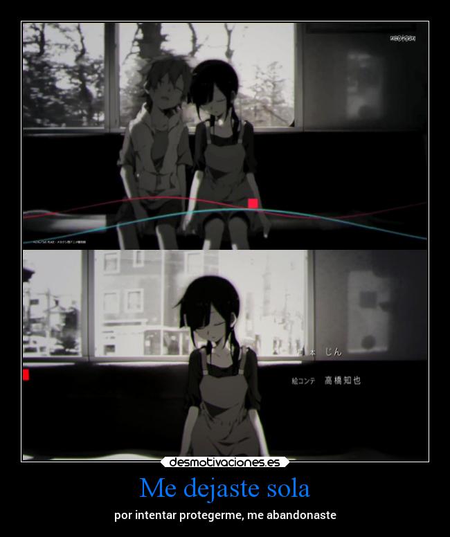 Me dejaste sola - por intentar protegerme, me abandonaste
