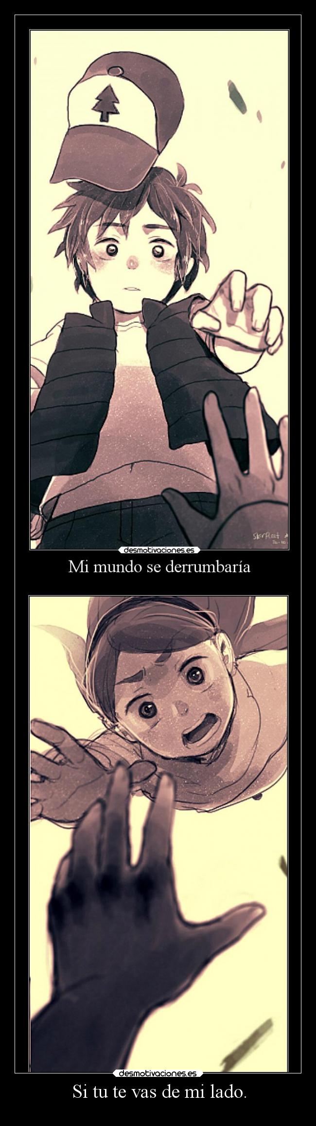 carteles tristeza dolor mundo familia anime gravityfalls caricaturas laurasimpson11 mabel dipper desmotivaciones