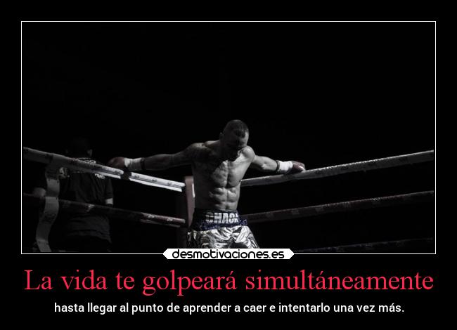 carteles vida vida andrew thesmokingpoet boxing esfuerzo cartelresubidoporfalta desmotivaciones