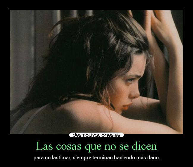 Las cosas que no se dicen -