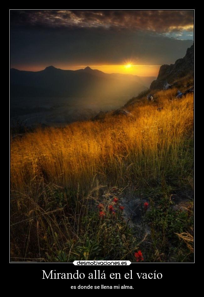 Mirando allá en el vacío -