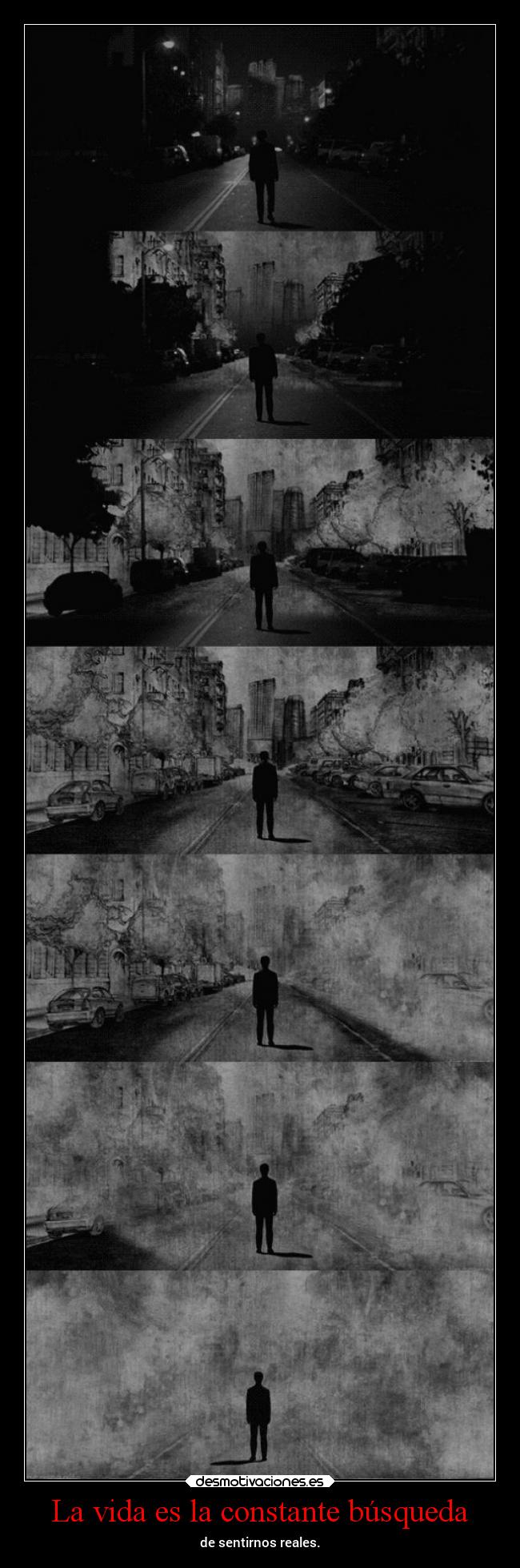 La vida es la constante búsqueda - de sentirnos reales.