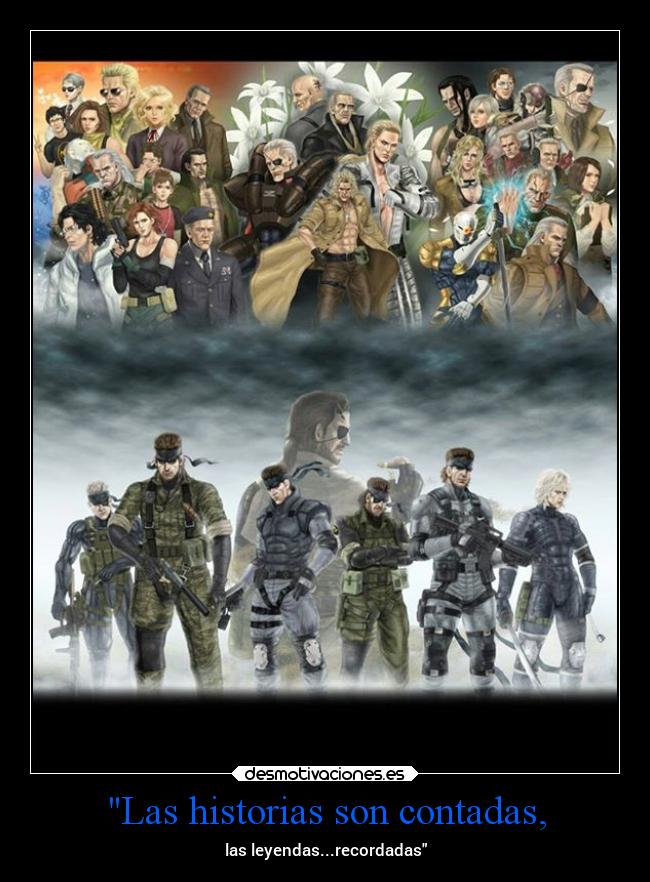 carteles vida solid snake big boss naked venom raiden metal gear saga epico desmotivaciones