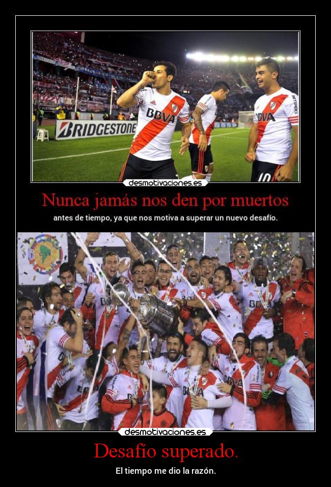 carteles alegria fiesta amor futbol deportes devilbrigade river plate campeon copa libertadores america 2015 desmotivaciones