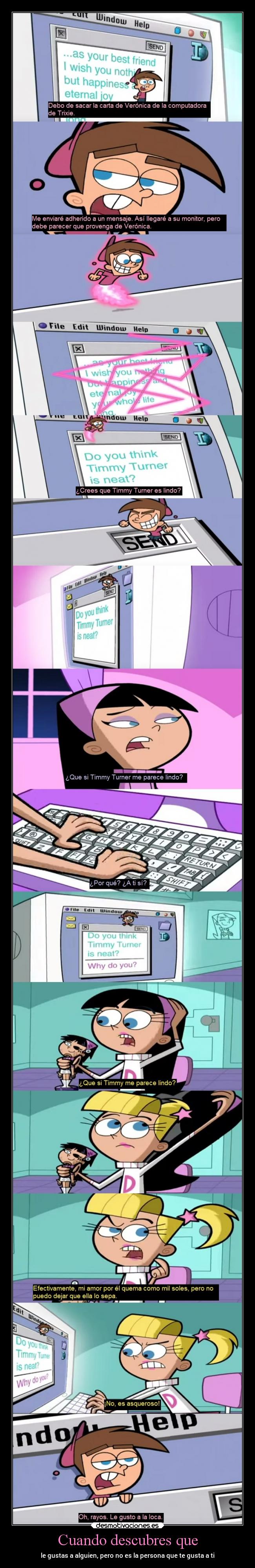 Cuando descubres que - le gustas a alguien, pero no es la persona que te gusta a ti