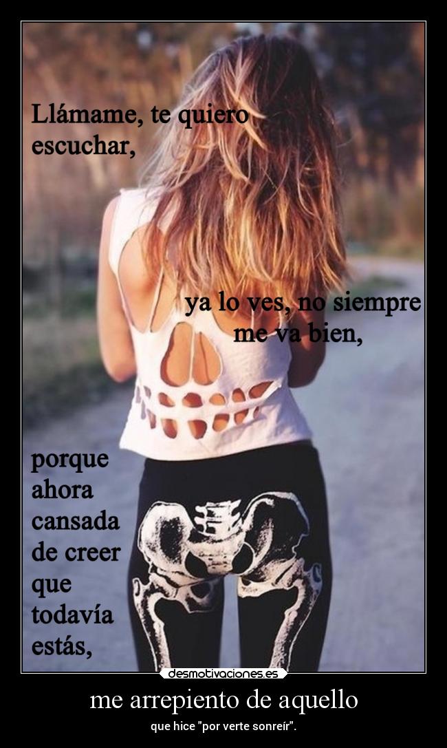 me arrepiento de aquello - 