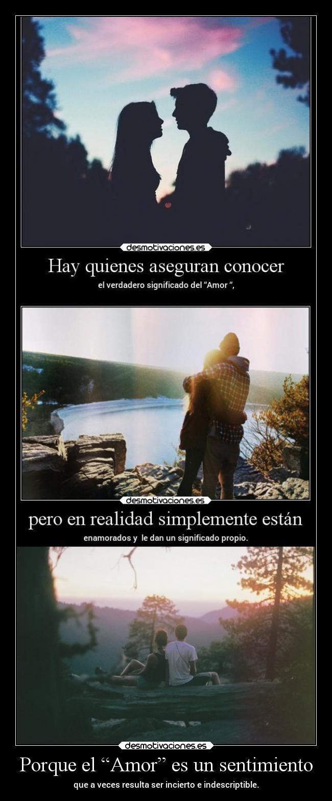 Porque el “Amor” es un sentimiento - 