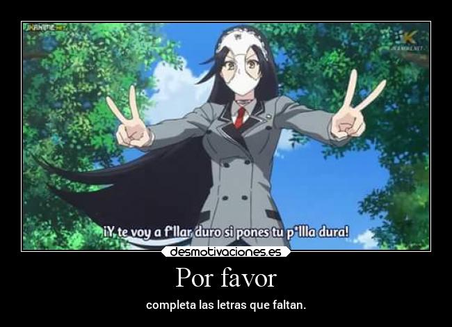 Por favor -
