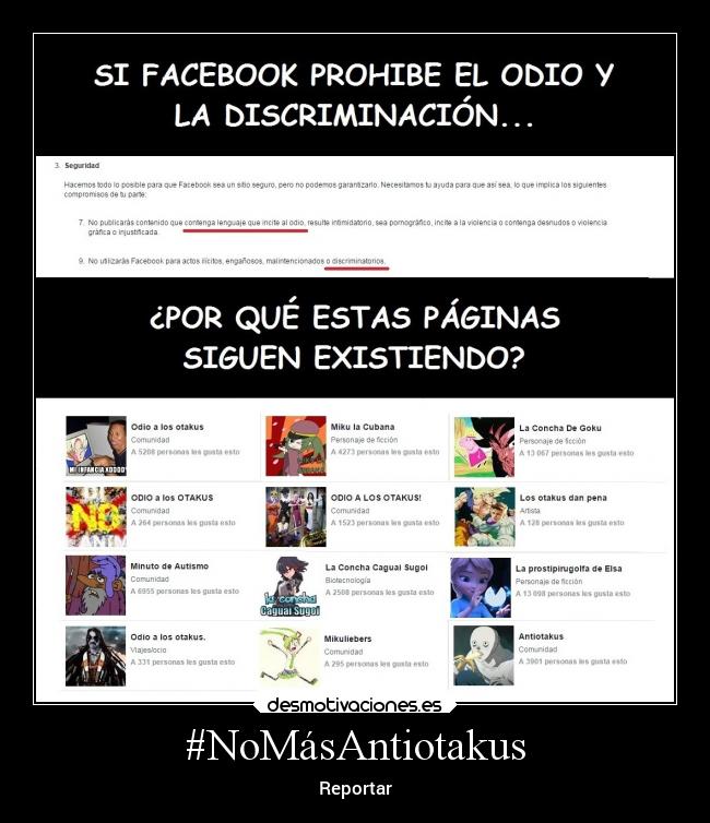 #NoMásAntiotakus - Reportar