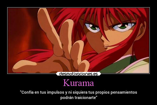 carteles anime kurama yuyuhakusho desmotivaciones