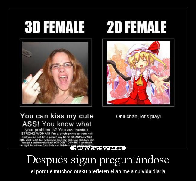 Después sigan preguntándose - el porqué muchos otaku prefieren el anime a su vida diaria