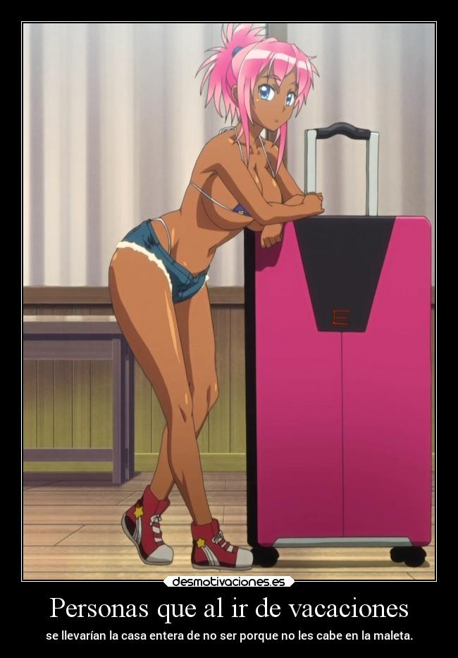 Personas que al ir de vacaciones -