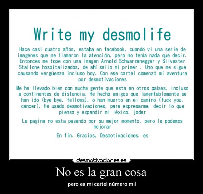 No es la gran cosa -