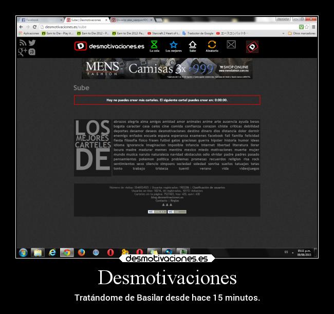 Desmotivaciones - Tratándome de Basilar desde hace 15 minutos.
