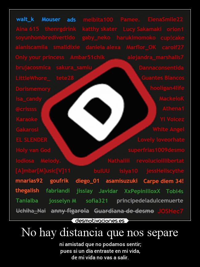 No hay distancia que nos separe -