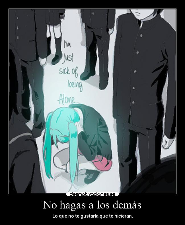 carteles dolor miku hatsune rolling girl desmotivaciones